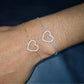 9ct Open Heart Diamond Bracelets