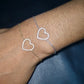 9ct Open Heart Diamond Bracelets